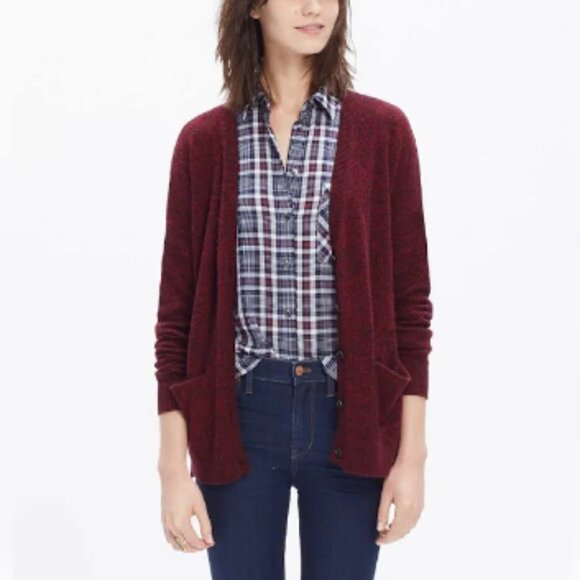 Madewell Landscape Burgundy Cardigan Size Extra Small - Picture 1 of 12
